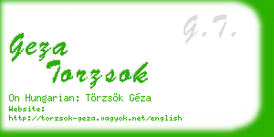 geza torzsok business card